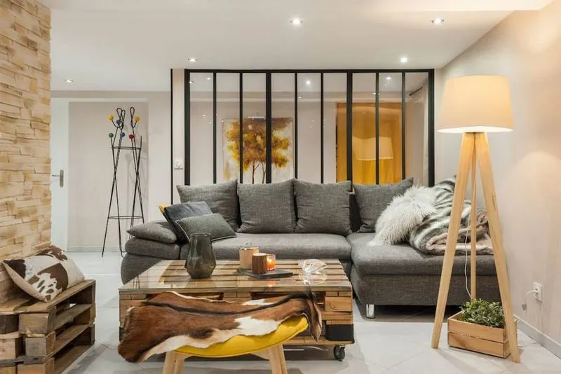 Transformation d'un garage en loft industriel, Écully, MVA Intérieur