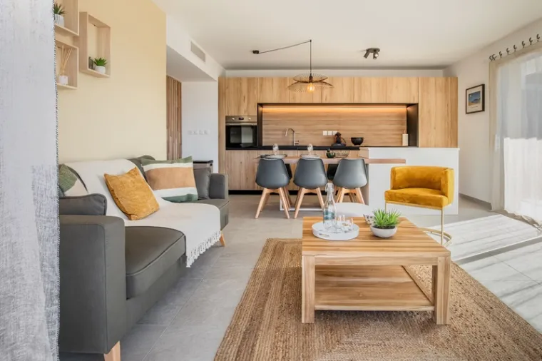 Agenceur d'espace pour décoration d'un salon dans villa moderne à Ecully, Écully, MVA Intérieur